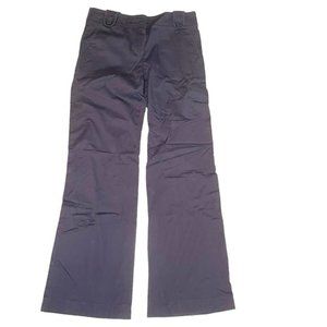 Tory Burch Women's Navy Wide Leg Trousers Pants Cotton Blend Pockets Size 4